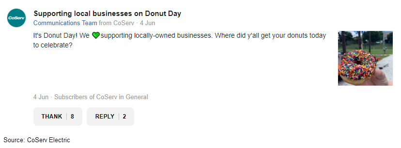 A post from CoServ Electric on Nextdoor.com