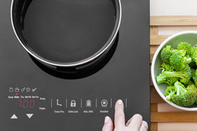 An induction cooktop