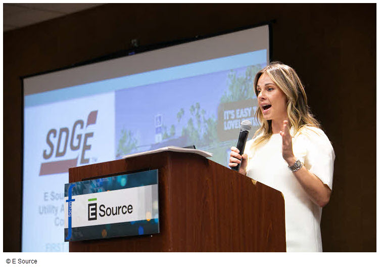 A representative from SDG&E speaking at the E Source Forum