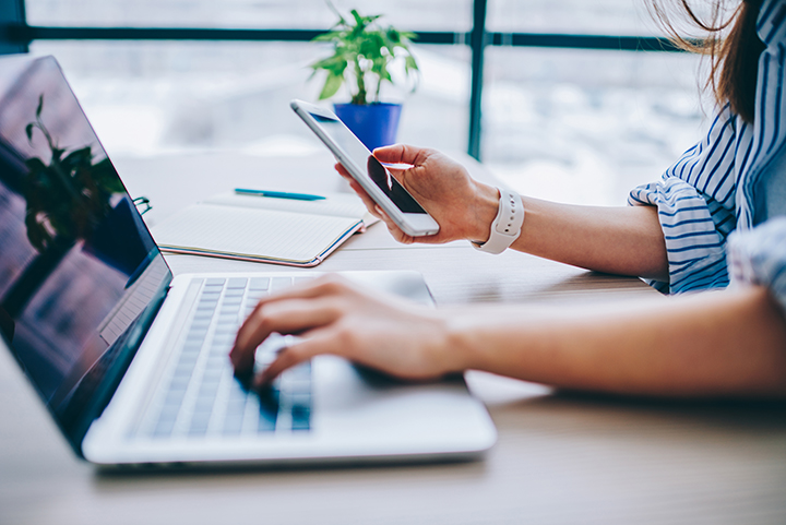 Person using computer