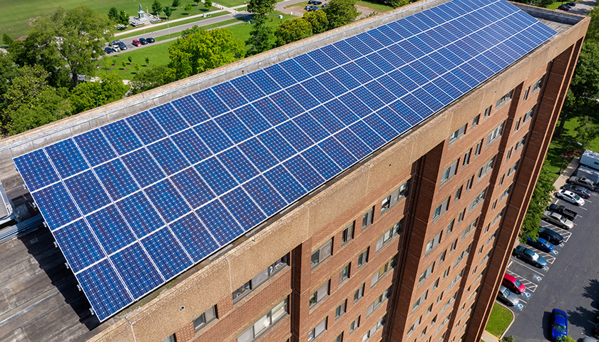 Rooftop solar on apartment building