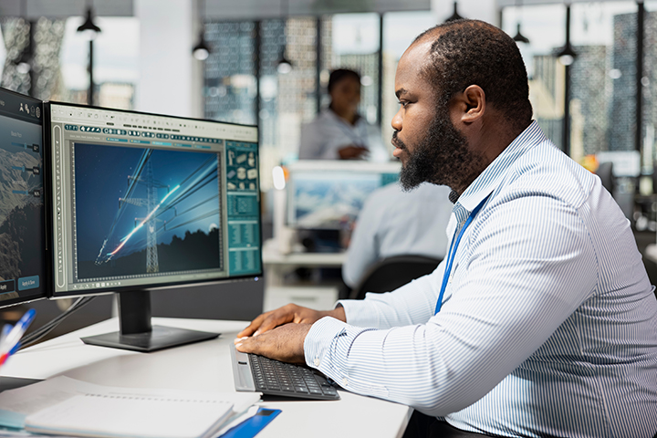 Person using computer