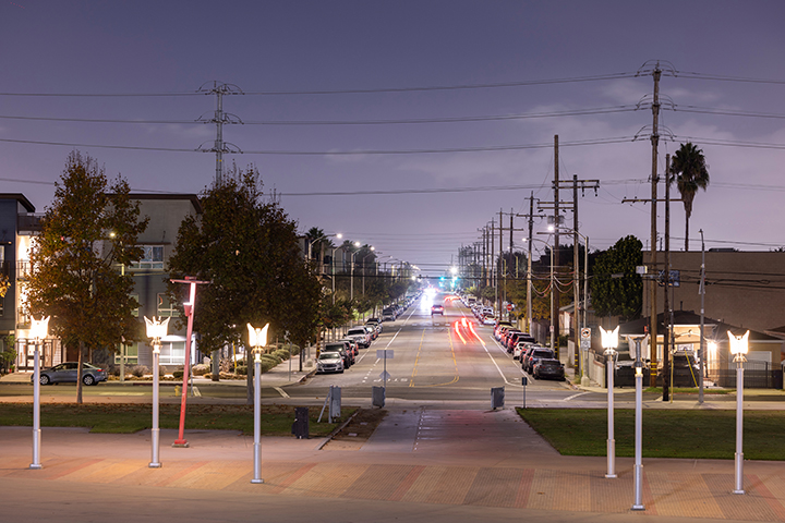 Neighborhood at night