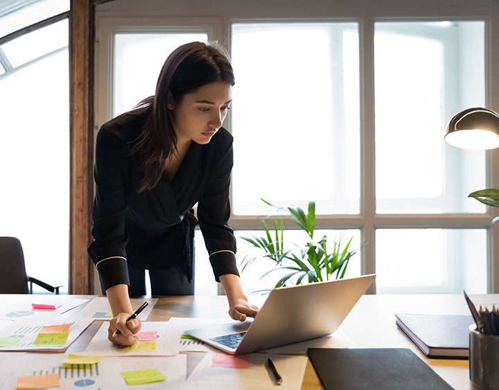 Person analyzing data