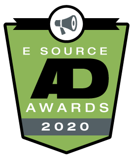 This is the logo for the 2020 E Source Utility Ad Awards Contest