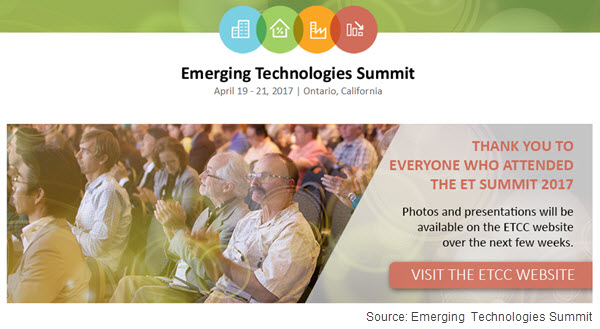 Emerging Technologies Summit Screen capture of Emerging Technologies Summit home page