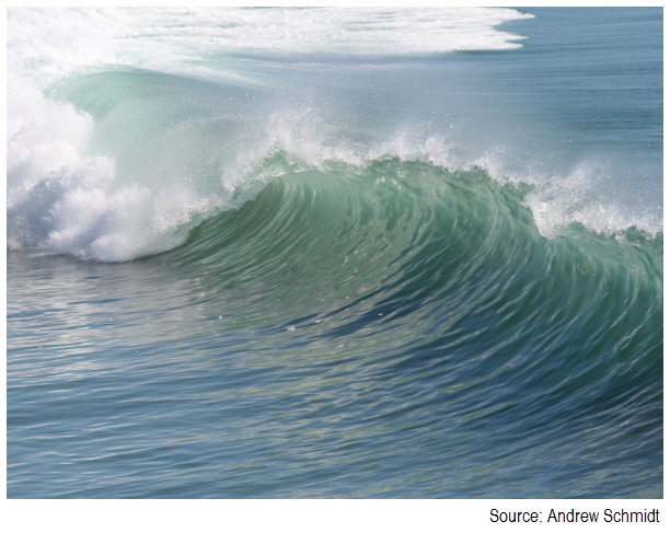 In Hawaii, the waves keep coming Image of a massive wave curling over itself in the surf of Hawaii