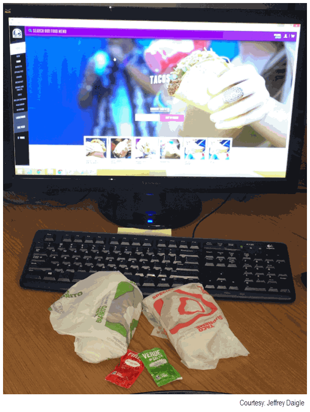 Lessons From Fast Food Serving Up A Delicious Omnichannel Photo Of The Taco Bell Website On A Computer Screen And Food Underneath It