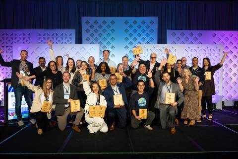 Group photo of all the award winners at E Source Forum.