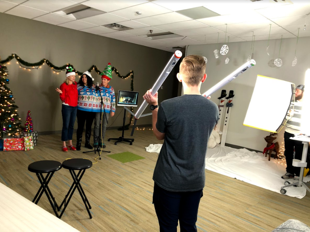 Behind the scenes of the 2019 E Source holiday card.